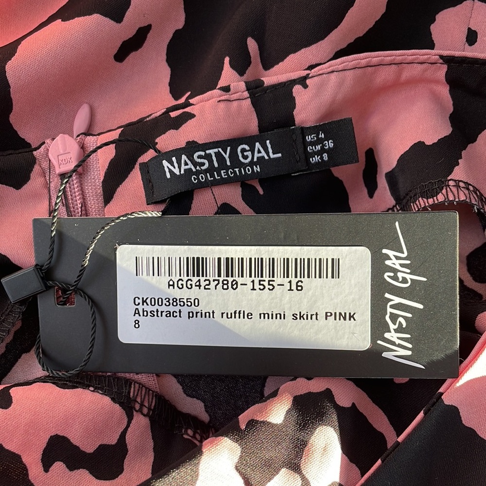 Nasty Gal Ruched High-Waisted Ruffle Mini Skirt - Picture 6 of 7